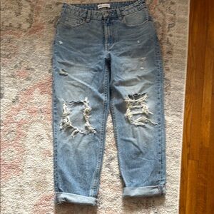 Zara Distressed Blue Jeans
